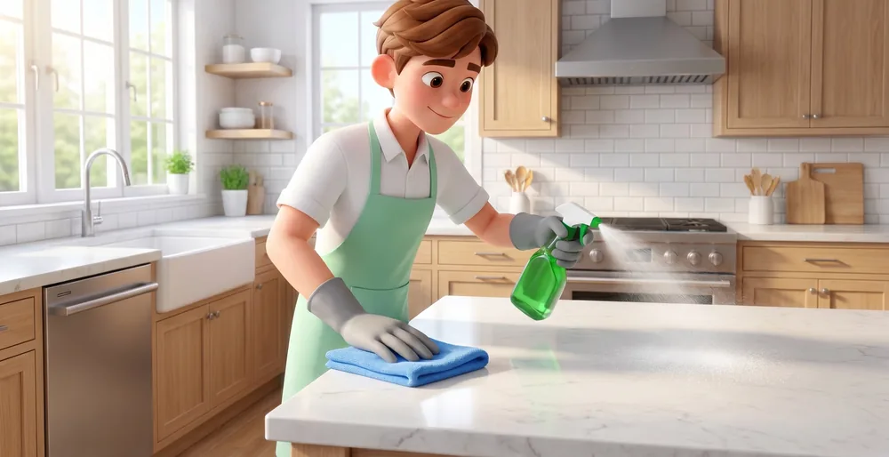 Zak nettoie une cuisine en profondeur