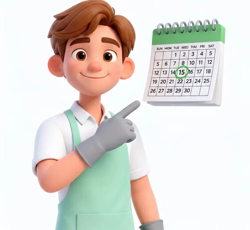 Zak pointe une date sur le calendrier